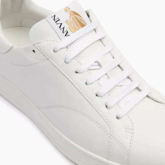 Lanvin DDB0 white Leather Sneakers MSRP $650